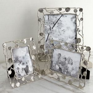 Michael Aram Silver Botanical Leaf Picture Frame